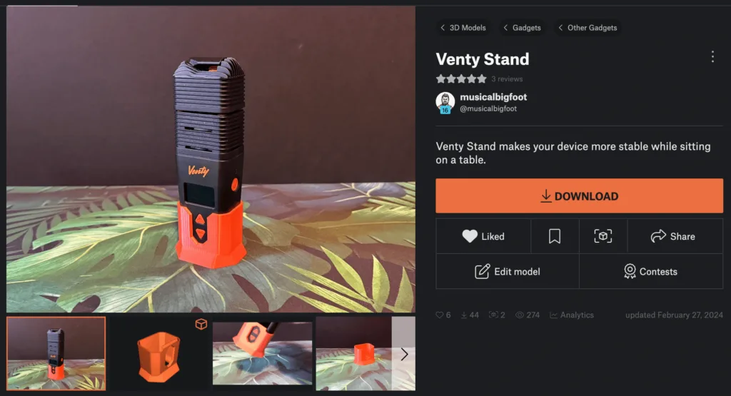 Venty Stand on Printables